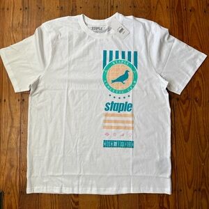 New Men's Staple Pigeon White Graphic T-Shirt Size XL